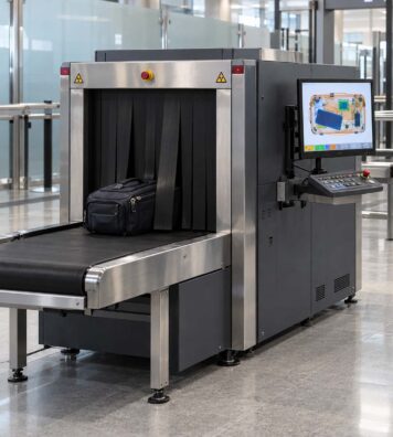 Modern airport baggage X-ray scanner (1)